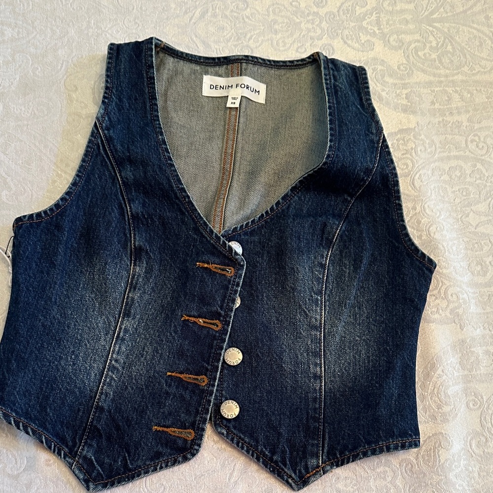 Aritzia Denim Forum Blue Vest
